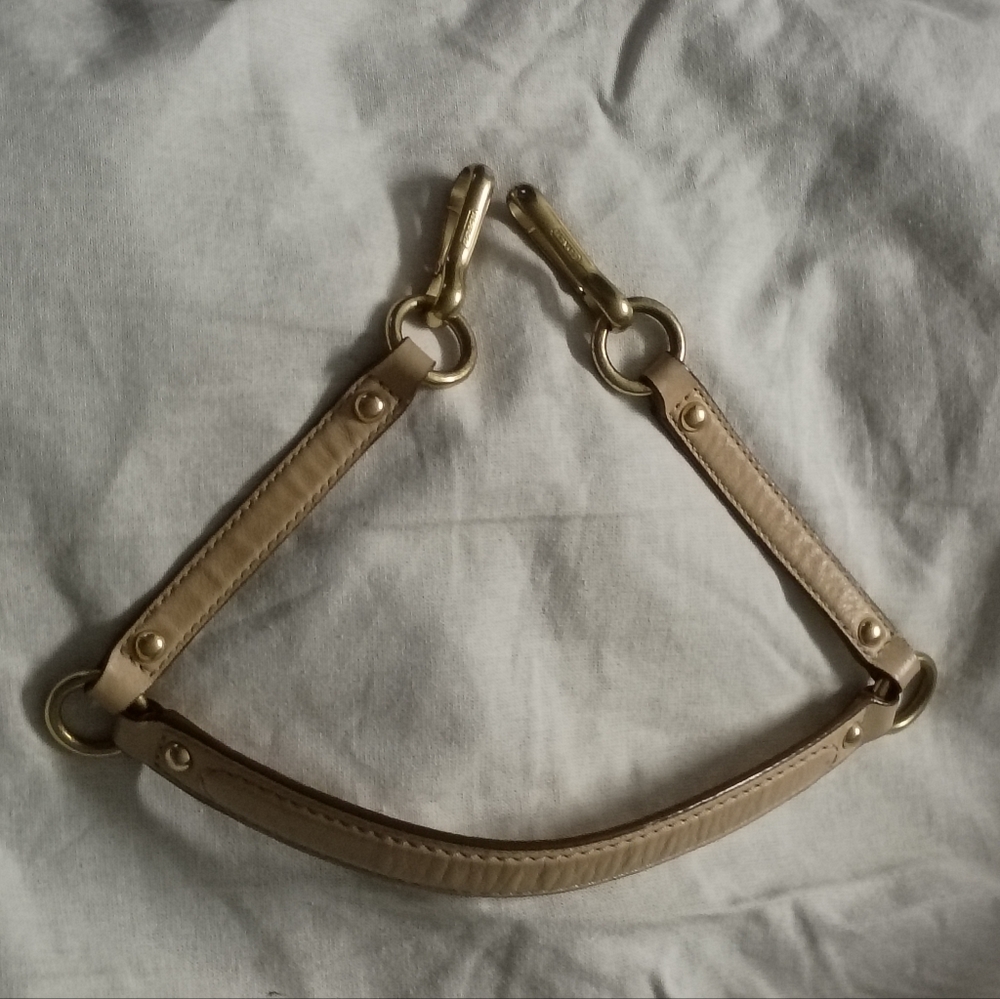 ❤️COACH Beige Leather Strap Replacement 27 1/2"